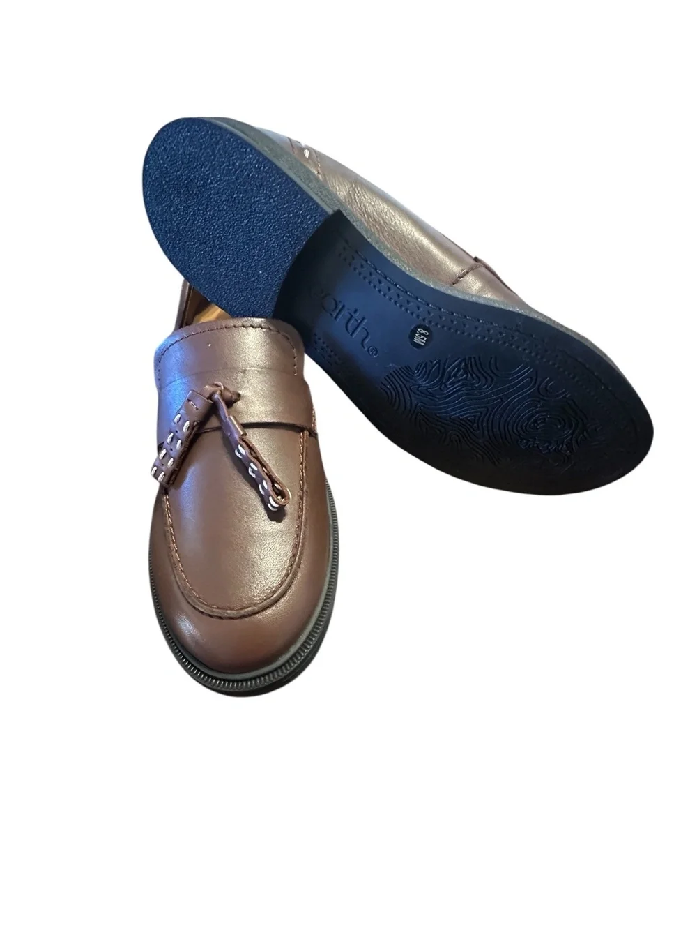Earth brown/Dark Red Deeana loafers